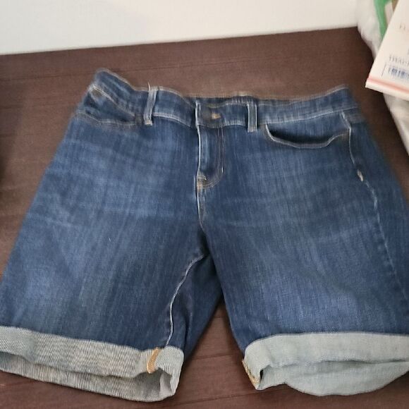 Talbots Dark Blue Jean Shorts - Picture 1 of 5